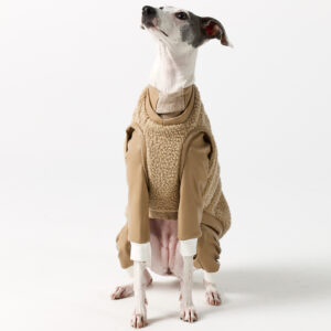 Italian Greyhound Clothing Full Suit for Balmain Taupe